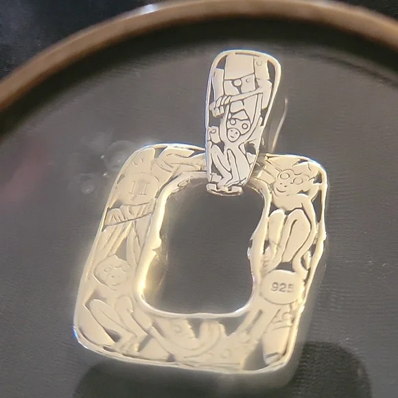 John Hardy Sterling Silver Geometric Pendant
